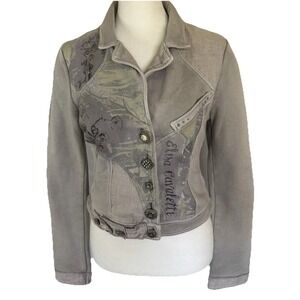 Indie Boho Blazer Jacket Fairy Romantic Y2K Grunge Avant Garde Patchwork Italy M